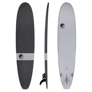 9' Ultimate Longboard Surfboard Gray Dip (Hybrid Epoxy Softtop)