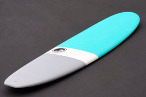 8'6" Ultimate Longboard Surfboard Aqua Dip (Hybrid Epoxy Softtop) - Preorder