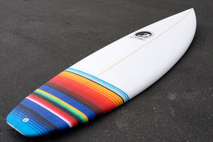 6'4" All Terrain Vehicle Shortboard Surfboard with Mexican Blanket Inlay (Poly)