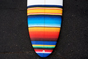 7'2" Poacher Surfboard with Mexican Blanket Inlay (Poly)