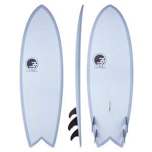 5'8" Codfather Fish Surfboard Blue Rail (Epoxy)