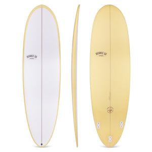 7'2" Poacher Reverse Cutlap Yellow Resin Tint with Darkwood Stringer (Poly)