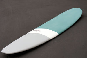 9'6" Ultimate Longboard Surfboard Teal Chevron (Epoxy)