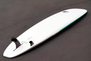 9'6" Ultimate Longboard Surfboard Aqua Dip (Hybrid Epoxy Softtop)
