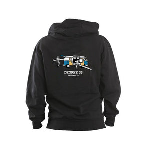 Degree 33 Black Pullover Hoodie with Bus Logo