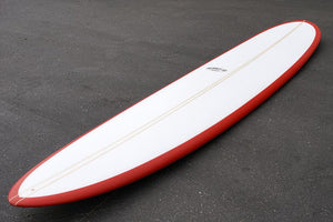 10'2" Wedge Noserider Red Rail Longboard Surfboard (Poly)