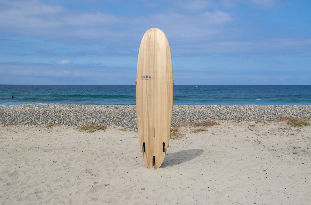 Introducing Paulownia Wood Inlay Surfboards by Degree 33