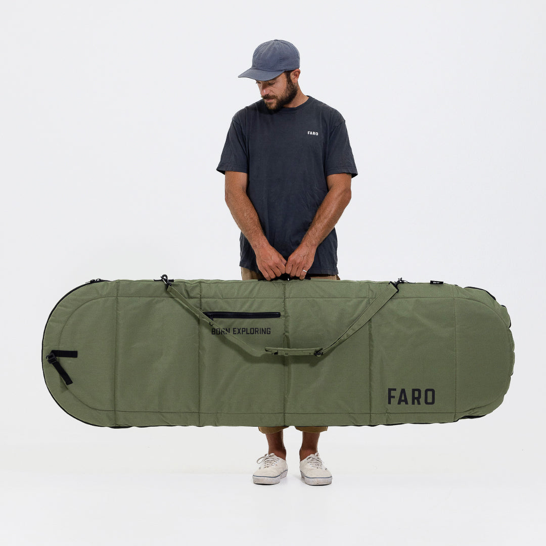 Faro Shortboard/Midlength Padded Day Travel Bags (Olive Drab) 6'