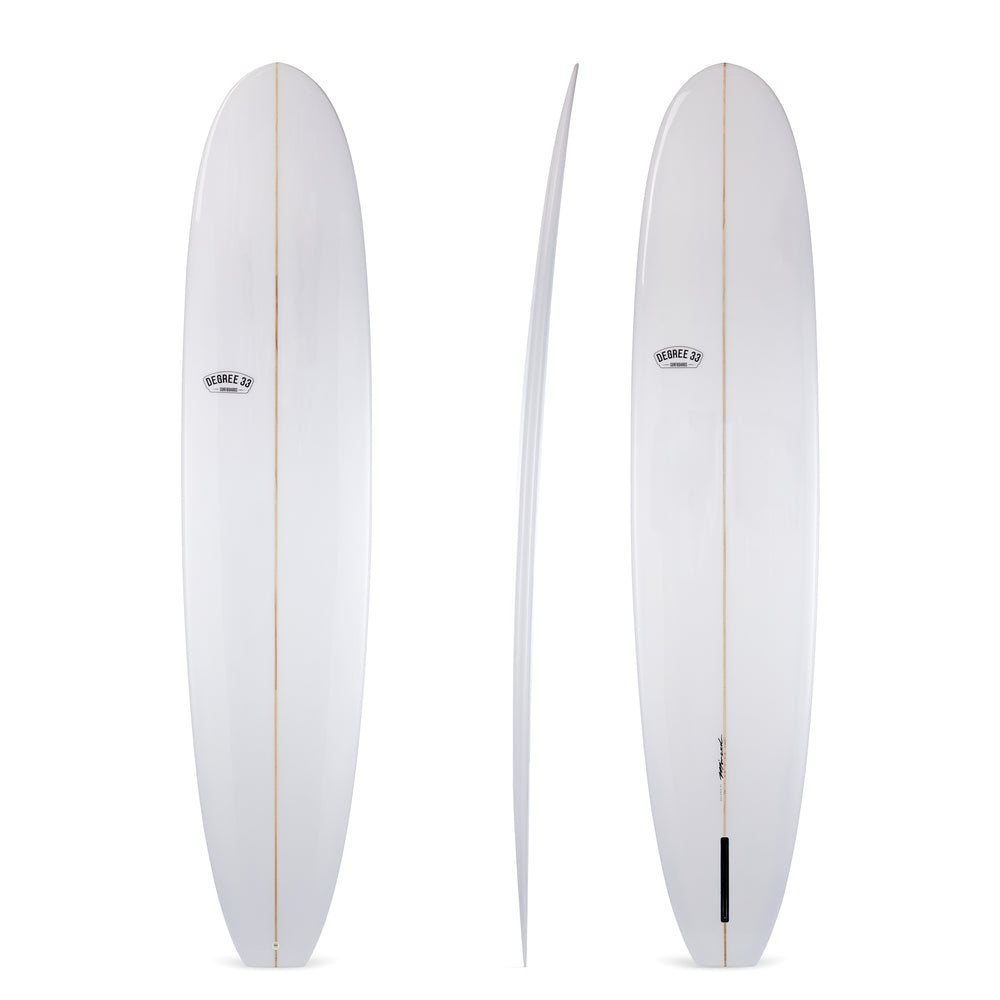 9'8" Classic Longboard Surfboard Darkwood Stringer (Poly) Degree 33