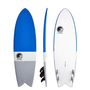 6' Codfather Fish Surfboard Blue Dip (Hybrid Epoxy Softtop)