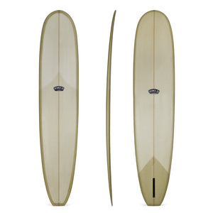 10' Classic Noserider Longboard Surfboard Seaweed Resin Tint (Poly)