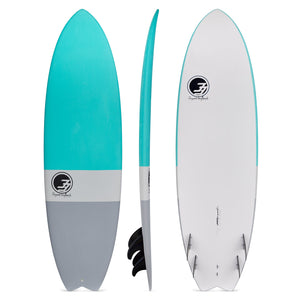 8'2" Easy Rider Surfboard Aqua Dip (Hybrid Epoxy Soft Top)