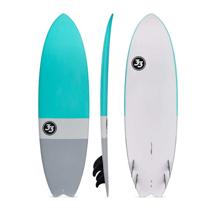 8'2" Easy Rider Surfboard Aqua Dip (Hybrid Epoxy Soft Top)