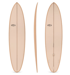 7'6" Over Easy Surfboard Coral Resin Tint (Poly)