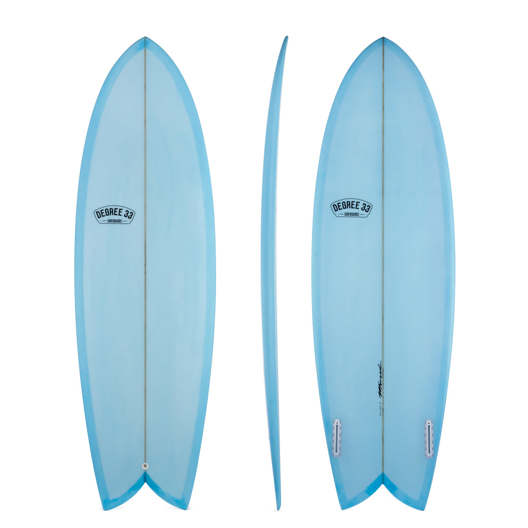 Retro Fish Twin Fin Surfboard (PureGlide Poly)