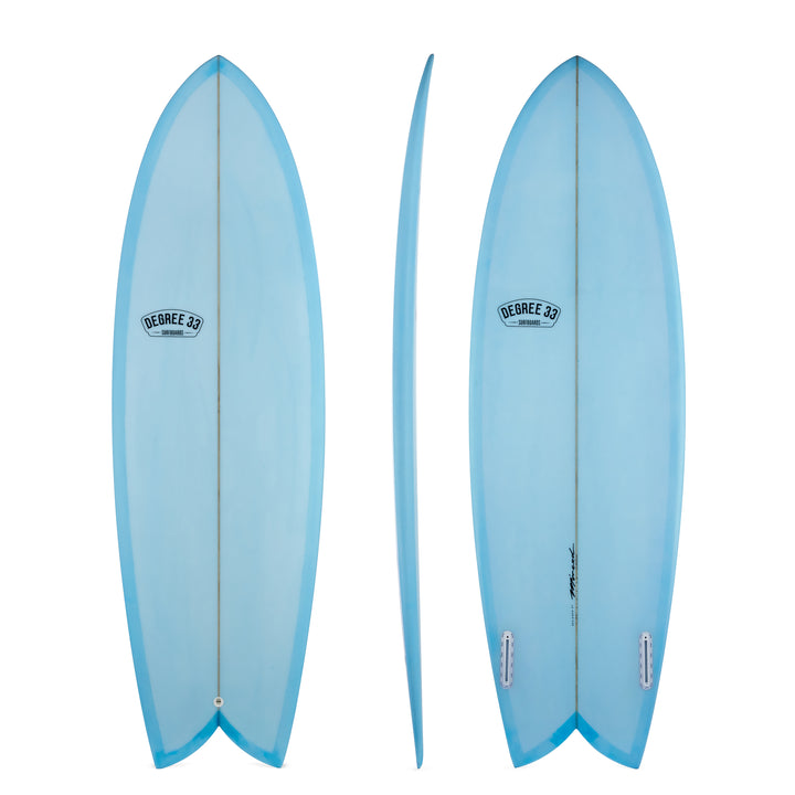 Retro Fish Twin Fin Surfboard (PureGlide Poly)