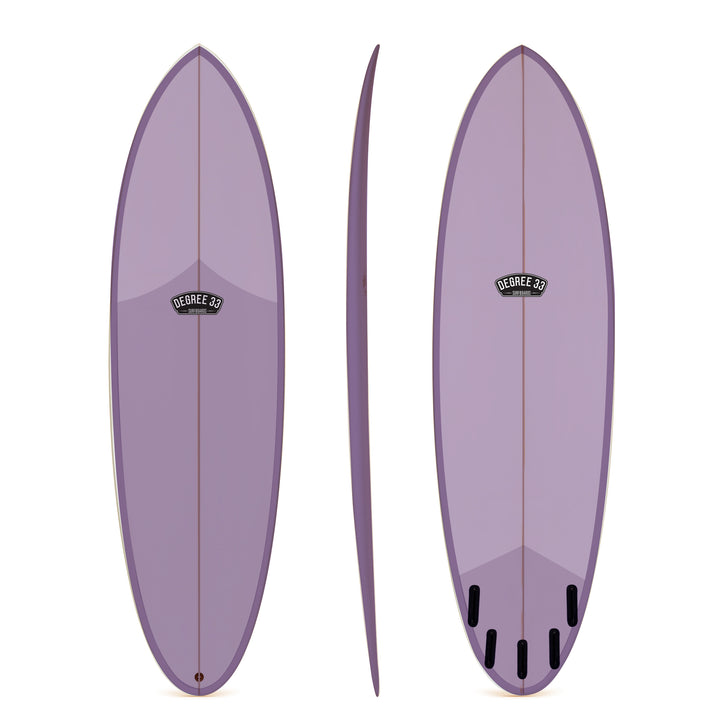 6'8" Speed Egg Purple Resin Tint with Darkwood Stringer (Poly)