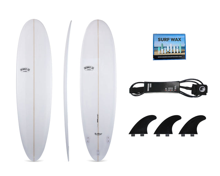 Poacher Funboard Surfboard (Poly) White Sale Special