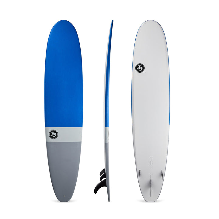 10' Ultimate Longboard Surfboard Blue Dip (Hybrid Epoxy Softtop)