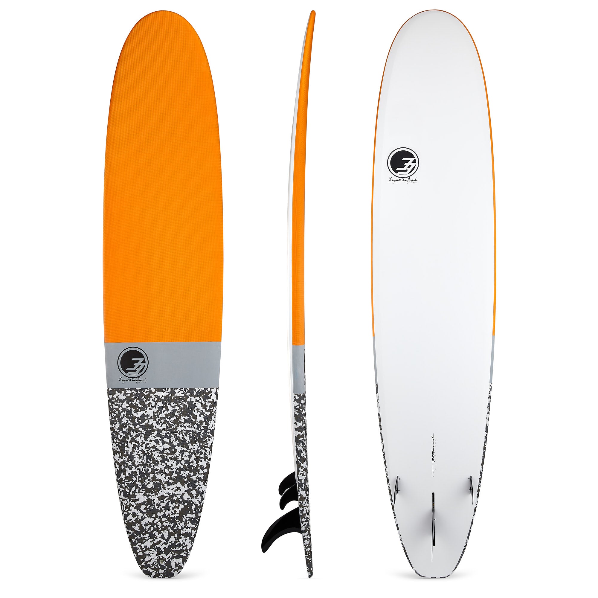 Ultimate Longboard Surfboard Orange Camo Softtop) - Degree Surfboards