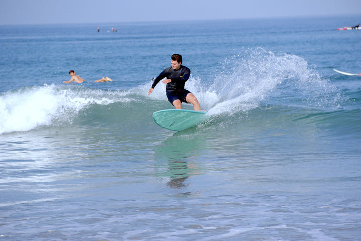 Ride33 Deluxe Surfboard & Wetsuit Package - 6'8" Speed Egg Epoxy Midlength