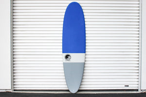 7'2" Poacher Funboard Surfboard Blue Dip (Hybrid Epoxy Softtop)