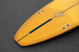 8' Ultimate Longboard Surfboard with Darkwood Stringer and Honey Orange Resin Tint (Poly)