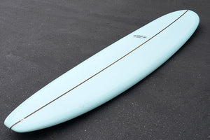 9' Ultimate Longboard Surfboard with Darkwood Stringer and Aqua Resin Tint (Poly)