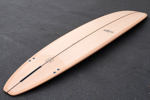 9' Ultimate Longboard Surfboard with Darkwood Stringer and Coral Resin Tint (Poly)