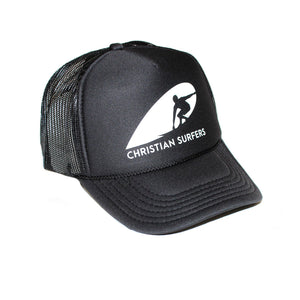 Christian Surfers Foamie Mesh Trucker Hat (Black)