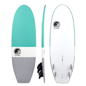 5'7 Cloud Shortboard Surfboard Aqua Dip (Hybrid Epoxy Softtop) - New Closeout