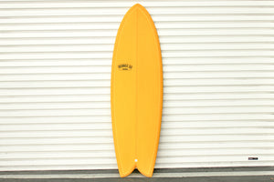 5'10" Codfather Fish Twin Fin Surfboard Mango Resin Tint (Poly)