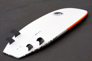 5'7 Cloud Shortboard Surfboard Orange Camo (Hybrid Epoxy Softtop)