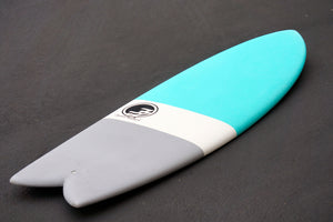 6' Codfather Fish Surfboard Aqua Dip (Hybrid Epoxy Softtop)