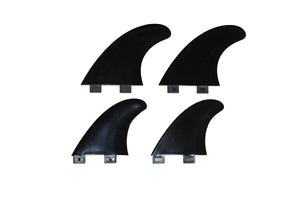 Degree 33 Standard Quad Surfboard Fin Set (Black)