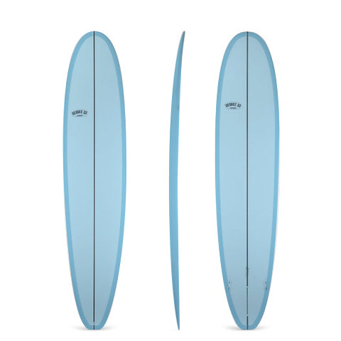 onsdag 鍔 semester 8' Ultimate Longboard Surfboard with Darkwood Stringer and Light Blue -  Degree 33 Surfboards