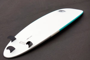 7'2" Poacher Funboard Surfboard Aqua Dip (Hybrid Epoxy Softtop)