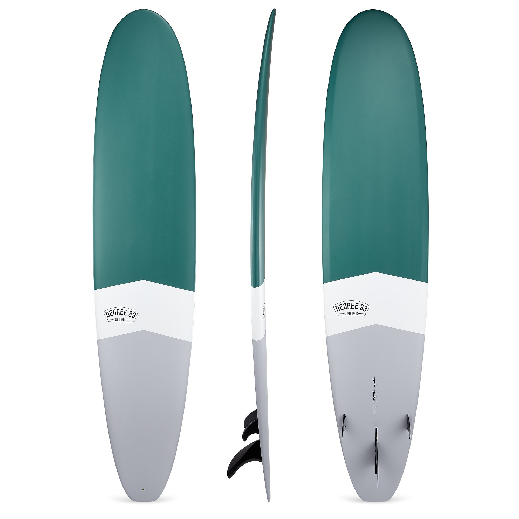 Se tilbage smid væk Persona 9' Ultimate Longboard Surfboard Teal Chevron (Epoxy) - Degree 33 Surfboards