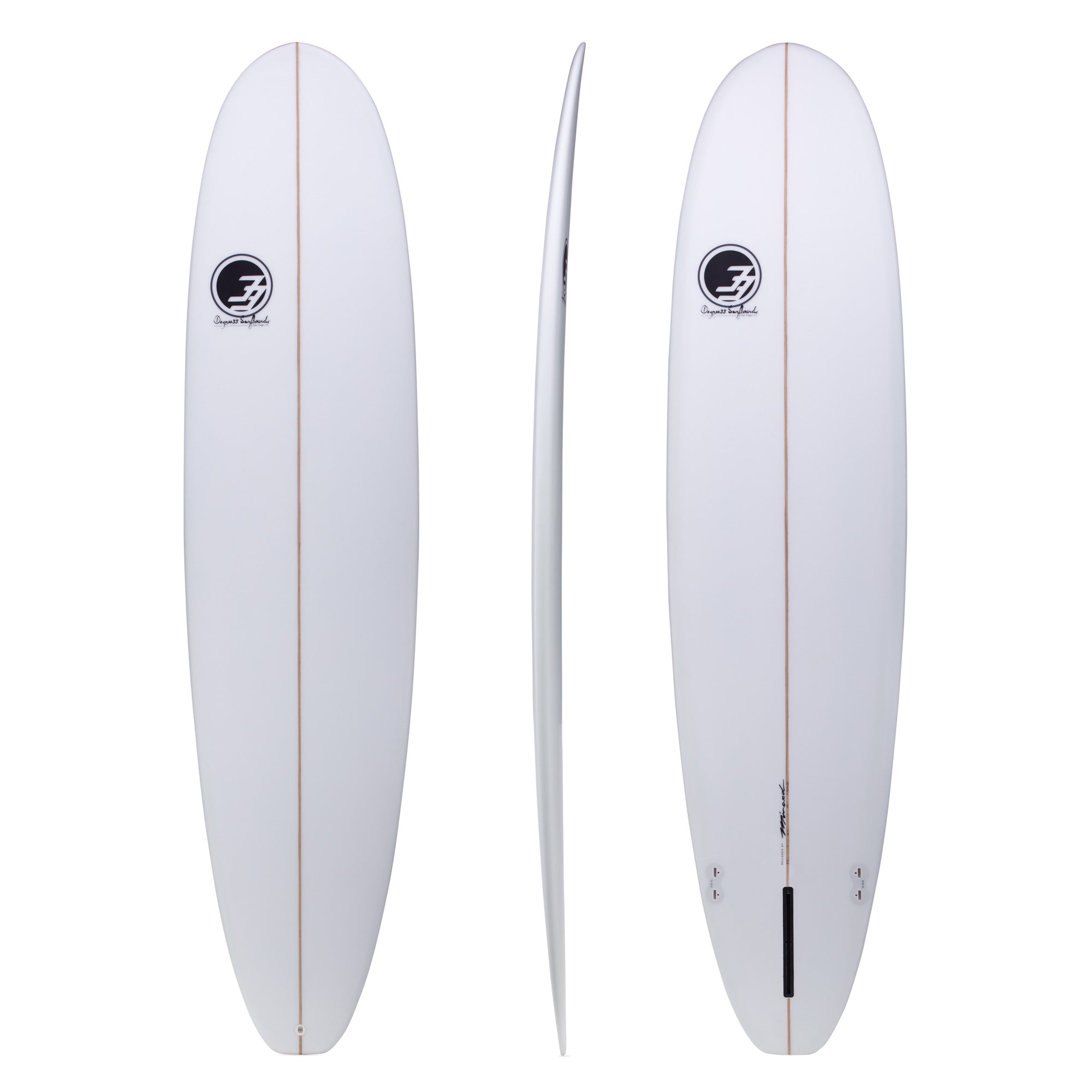8'6" Longboard Surfboard (Poly) - Degree 33 Surfboards