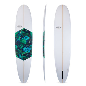 9' Ultimate Longboard Surfboard with Aloha Print Inlay (Poly)