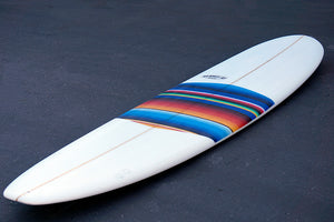 8' Ultimate Longboard Surfboard with Mexican Blanket Inlay (Poly)