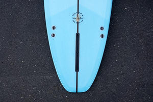 Ultimate-Performance-Longboard-Poly-Fiberglass-Light-Blue-Resin-Tint-Tail