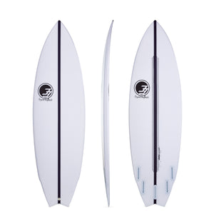 7' Rocket Fish Shortboard Surfboard with Carbon (NexGen Epoxy 