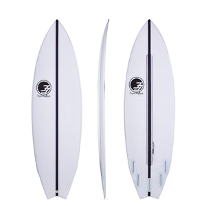 6' Rocket Fish Shortboard Surfboard with Carbon (NexGen Epoxy)